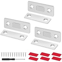 Set Di 4 Calamite Magnetiche In Acciaio Inox Per Ante – Regolabili, Robuste E Perfette Per Cucina E Armadi