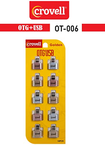 Image of Metal Micro USB OTG Adapter Gold (Pack of 1)