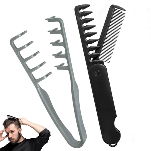 Image of Texture Comb, Texturizing Comb for Men & Women - Volumizing & Detangling Comb for All Hair Types, Thick, Curly & Straight Hairs, Works on Wet /Dry Hair, Travel-Friendly Hairs Styling Tool for Fluffy Texture & Waves