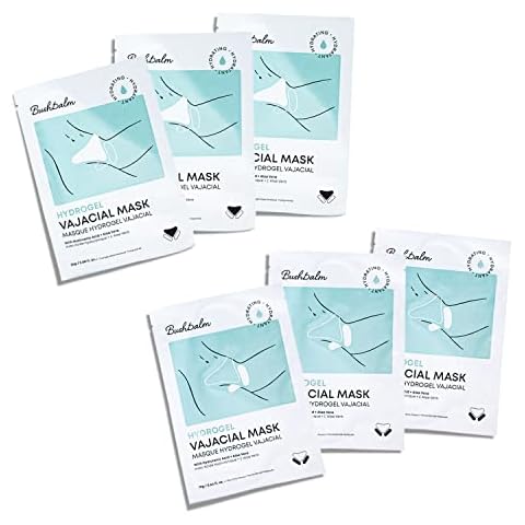 Bushbalm Hydrogel Vajacial Mask - Hydrating Mask with Hyaluronic Acid and Aloe Vera to Cool and Soothe Skin Post-Hair Removal, 3 Full Mask Sets Cover