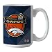 NFL Denver Broncos super Bowl 50 Champions Sublimated Coffee Mug, 15oz, 15 oz, Blue