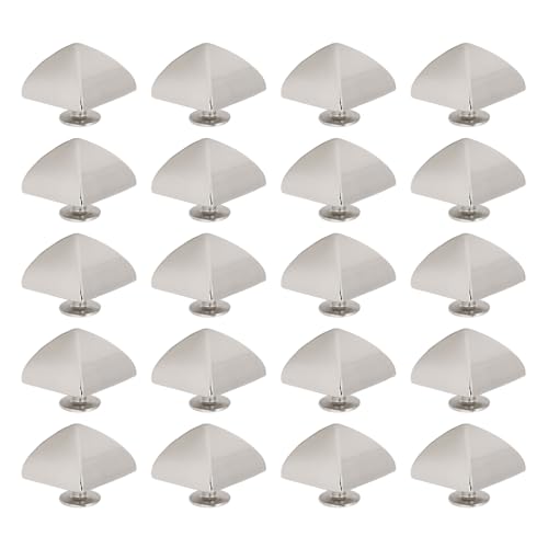 Image of Culnflun 20 Sets Spike Rivet, 15mm Pyramid Rivet Studs Square Punk Spikes for Leather Bag Belt Repair and Decoration (Silver)