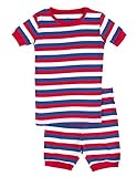 Leveret Shorts Pajamas Boys 2 Piece Pajamas Set 100% Cotton (Red/White/Blue,Size 6 Years)