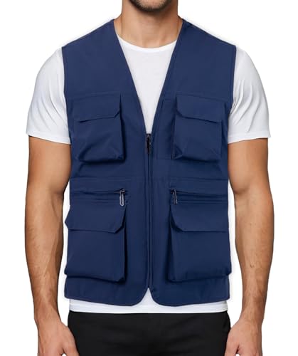 Gilet multipoches crème style reporter, pour voyage