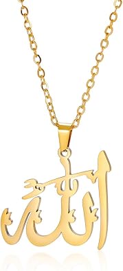 Islamic Allah Allah Necklace Allah Pendant Islamic Word Symbol Middle East Crescent Allah Muslim Religion Jewelry Gift Woman