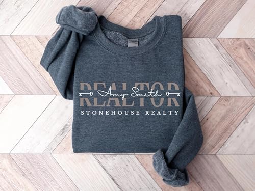 Custom Realtor Sweatshirt, Personalized Real Estate Agent Crewneck, Realtor Hoodie, Real Estate Gift, Closing Gift for Realtors, Cute Realtor Sweater, Real Estate Agent Apparel, Realtor Merch4