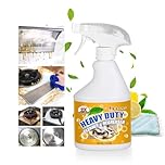 500ml Heavy Duty Kitchen Foam Cleaner,Oven Cleaner,Multipurpose Degreaser Spray for Grease,Oil Stains & Burnt Residue on Pots, Pans,Ovens,Surfaces