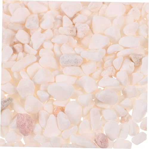 VANZACK 1 Rocks for Aquarium Black Freshwater Decoration Ornaments for Landscaping Pebble Clear Aquarium Substrate Fish Rocks Aquarium Rocks Decorative Plants Stone White