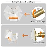 Modern Plug in Wall Light, Adjustable Angle 100°&330°White Plug in Wall Sconce, 3 Color Changeable Indoor Sconce Small Wall Mounted Reading Light, LED Wall Lamp as Kid Room Living Room Bedroom - Image 3