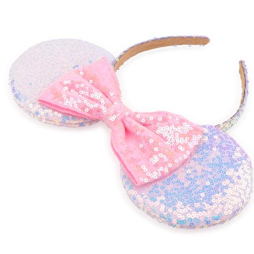 Image of DRESHOW Mouse Ears Bow Headbands Glitter Party Decoration Cosplay Costume for Women