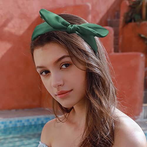 Lvyeer 6 Pieces Bow Headbands For Women Knotted Headbands Wired Rabbit Ears Cute Headbands Fashion Side Bow Headband Bow Hair Accessories For Women And Girls (Style4 (6 Pack)) #TOP6