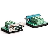  DB9 Adapterplatte DB9 RS232 seriell zu Klemmenblock 10P-Adapter Male 2er-Set