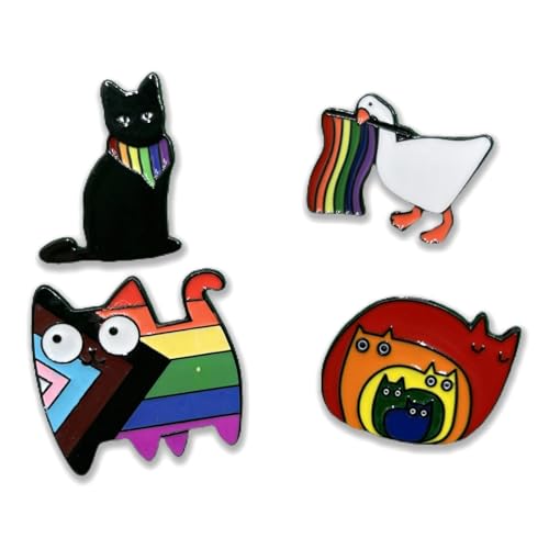 Rainbow Pride Pin - Colorful Enamel Badge, Gay Lapel Pin, Flag Button Pin, Supporters Gift for Pride Month, Jacket & Bag Accessories