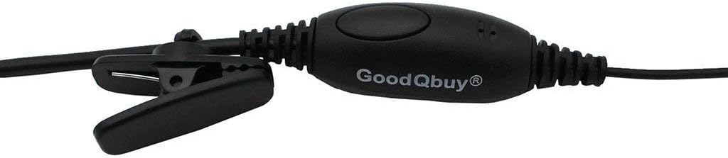 10Pcs G Shape Clip-Ear Walkie Talkie Headset Earpiece with Mic is Compatible with Midland LXT118 GXT1000VP4 LXT500VP3 LXT600VP3 LXT380 2-pin