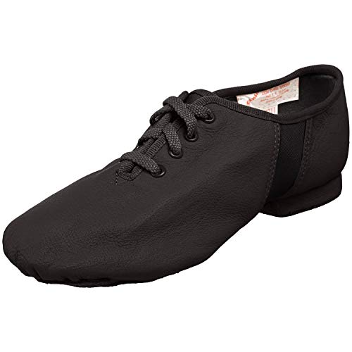 Sansha Tivoli Lace-Up Leather Jazz Shoe,Black,18 (16 M US Women's/14 M US Men's)