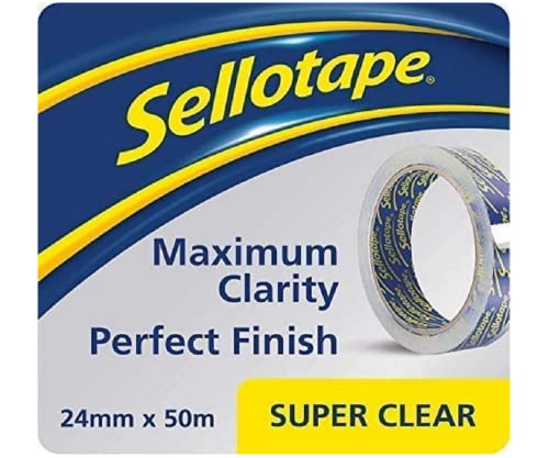 Sellotape Super Ruban adhésif d'emballage - 48 mm x 20 m, Transparent 24 mm x 50 m claire Cover