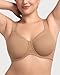 HSIA Bras for Women Minimizer Full Coverage Plus Size Tshirt Convertible Bra Unlined Underwire Seamless Cups with Mesh Dark Beige 38DD