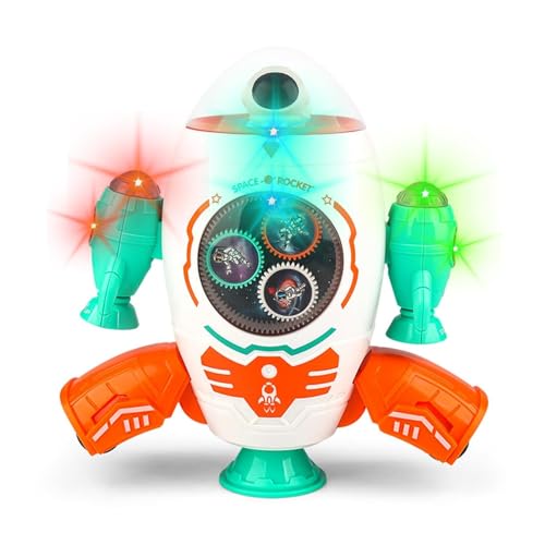 Jouet de marche électrique rotatif à 360° avec lumières multicolores