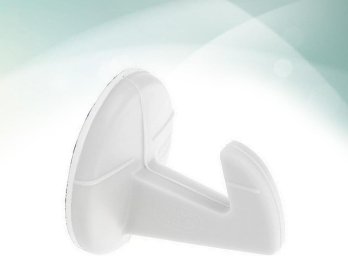 Silicone Door Knob Wall Guard with Hook, Thick Anti Collision Pad White