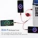 Bismdky 3 Pack 3 in 1 Multi USB Retractable Fast Charger Cable,Multiple Charging Cord Adapter with IP/Micro USB/Type C Port Adapter, Fast Charging Compatible with Cell Phones Tablets Universal Use
