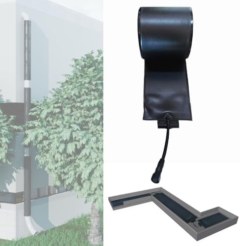 Roof Gutter Heater System, PVC De-Icing Cable, 50℃/122℉, 180cm/70.86in, 12cm/4.72in Width, Prevent Ice Dams, Efficient Roof & Gutter Heating Solution