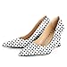 Eldof Closed Toe Wedges for Women Slip On Pointed Toe High Heels Wedge Heels Pumps 3.5 Inches Sexy Wedding Dressy Shoes Polka Dot US Size 9