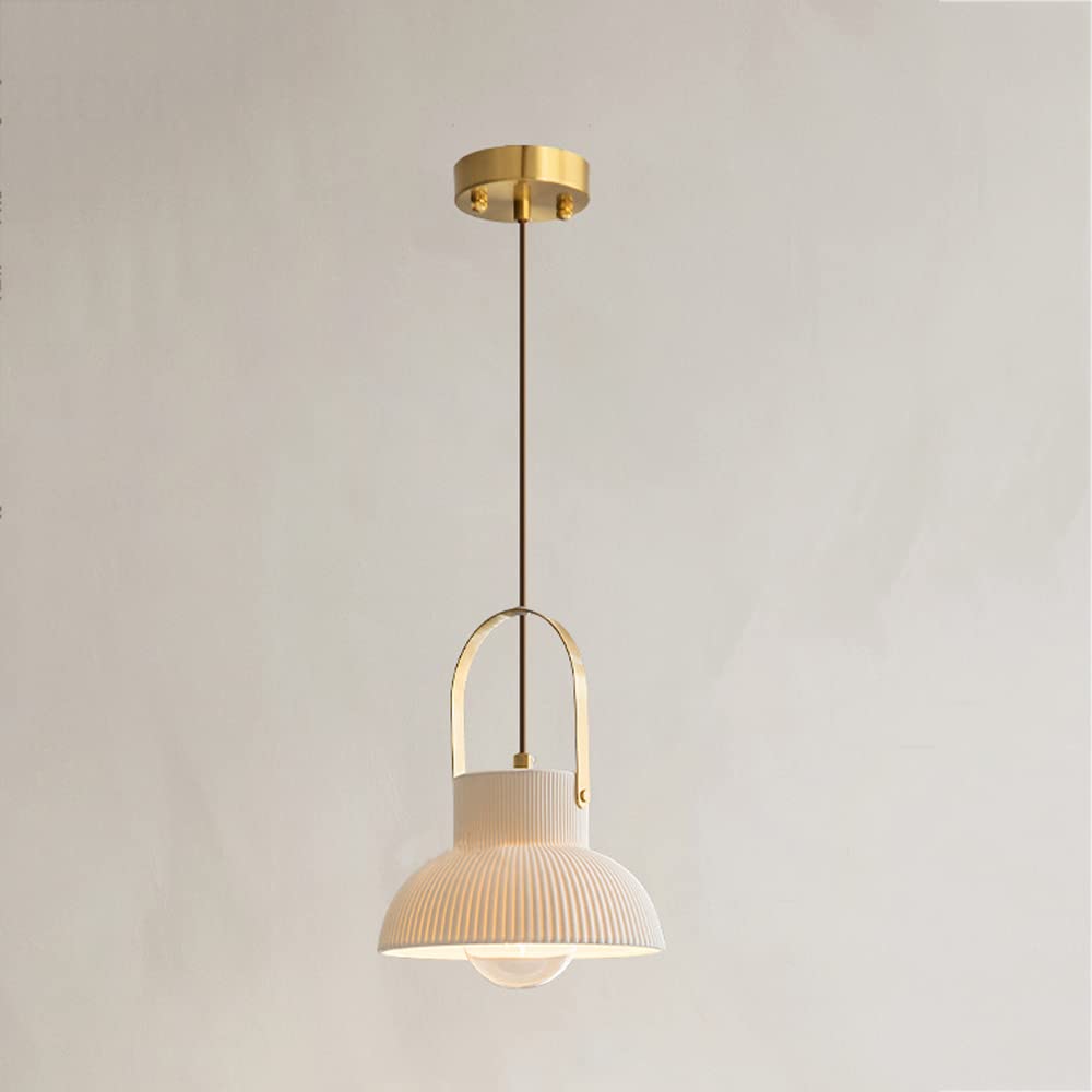 Suspension plissée en céramique lustre réglable pour salle à manger et salon