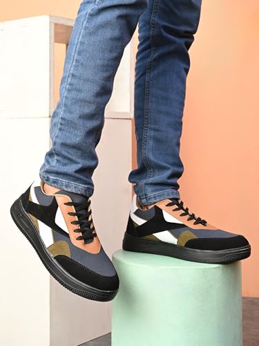 Image of Centrino Men's Sneakers | Cushioned Insole Comfortable Shoes | Trendy & Stylish Modern Sneakers | Durable Lightweight Sole Casual Walking Footwear (8180)