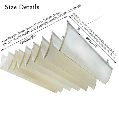 Voile rétractable en forme de U pour balcon et terrasse ombrage design extérieur