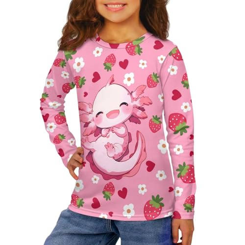 Image of WELLFLYHOM Long Sleeve T-Shirt for Boys Girls 3-16 Years Old Tee Tops Crewneck Pullover Shirts Fall Outfits