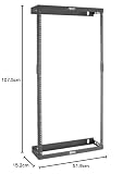 Tripp Lite SRWO8U22SD Rack 68 kg regał montowany na ścianie czarny - stojak (68 kg, regał montowany na ścianie, czarny, 48,3 cm (19 cali), EIA-310-D, IEC 60297-3-100, RoHS, 539,8 mm)