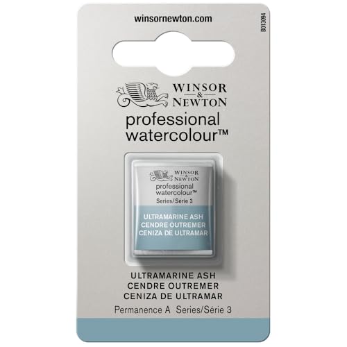 Winsor & Newton Aquarela profissional, coleção Revival, meia panela, cinza ultramarino
