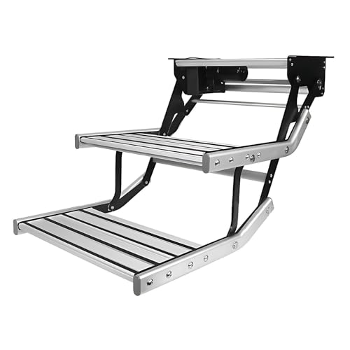 Escalón eléctrico retráctil de aluminio VZXATYOP de 200 LB de capacidad para caravana