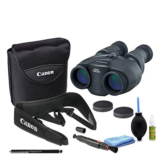 Canon 10x30 is II Image Stabilized Binocular Starters Bundle