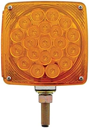 United Pacific 38702 - Double Face Turn Signal Light - 45 Led Single Stud (Passenger) - Amber & Red Led/Amber & Red Lens
