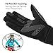 OZERO Winter Gloves for Women Touch Screen Non-Slip Silica Gel Thermal for Phone Texting - Windproof for Hiking Running Cycling Driving - Black (Medium)