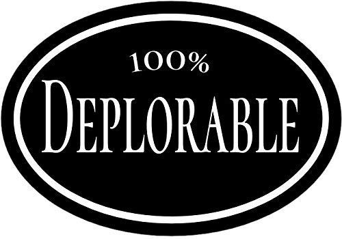 Deplorable Decal - Black 100% Vinyl Sticker Conservative