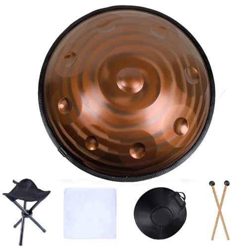 Tambor Hand Pan para adultos 22 pulgadas 9 notas 432Hz 440Hz Tambor de meditación Yoga instrumento musical principiante miniatura 1