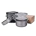 Boundless Voyage Set di pentole a vapore in titanio con coperchio da campeggio casseruola Mess Kit multifunzione pentola da cucina esterna Ti2057C