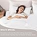 White Super Soft Duvet Cover Set Queen Size, 3 Pieces Pre-washed Microfiber Cotton-Like Comforter Cover Bedding Set with Button Closure, Includes 1 Duvet cover & 2 Pillow Cases, No Comforter