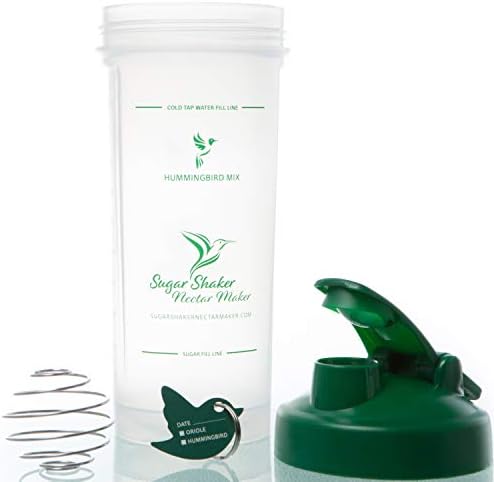 Sugar Shaker Nectar Maker Hummingbird Nectar Easy Mix Bottle for Filling Hummingbird Feeders and Oriole Feeders Quickly | Powder Nectar Mix Hummingbird Food Has Never Been Easier