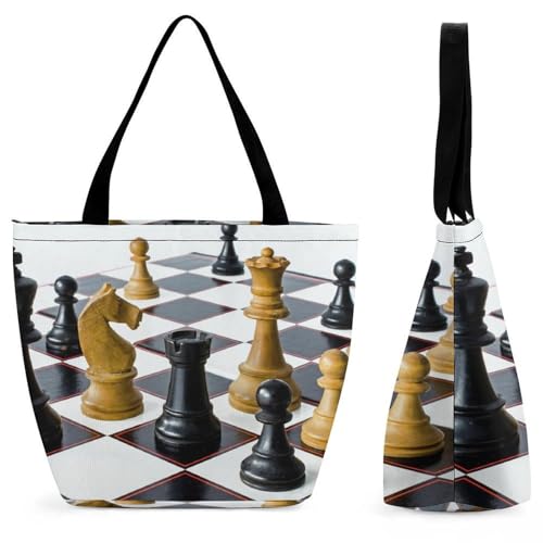 Sac de shopping échecs noir et jaune contre le manque de place