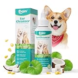 Cabishy Dog & Cat Ear Cleaner for Itchy, Smelly Ears – Gentle Ear Wax Removal & Soothing Ear Wash with Centella Asiatica, Alcohol-Free Pet Ear Cleaning Solution for Dogs & Cats (4oz)