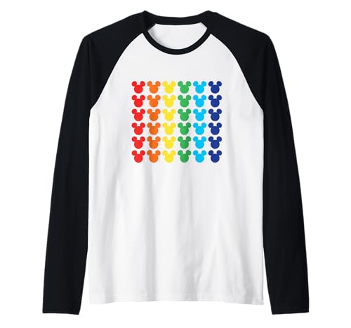 T-shirt Mickey Mouse Disney style baseball bicolore pour look décontracté