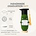 Graduation Pickle Gift 2026 for Her & Him – Funny Crochet Graduation Gift, Emotional Support Pickle with Graduation Cap & Wooden Stand, Cute Class of 2026 Senior Grad Gift for College & High School