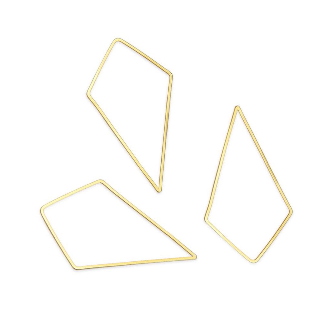 20pcs Adabele Tarnish Resistant Gold Kite Shape Charm Geometric Component 20mm Beading Connector Link For Earrings Necklace Jewelry Craft Making BFW-A20