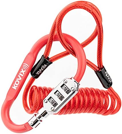 Cerradura de combinación para casco de motocicleta, cerradura de seguridad con cable para motocicleta, scooter, bicicleta de calle, asegura casco,