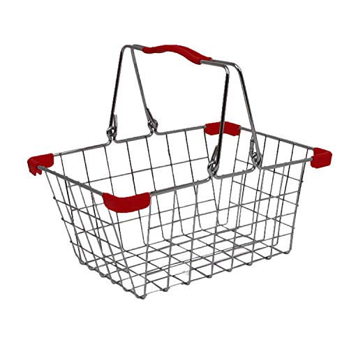 Tanner 4065, Cesta metálica de compras y para bicicleta, 24 x 18 x 12 cm, pack de 2