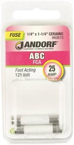 Jandorf Specialty Hardw Fuse ABC 25A Fast Acting 60610