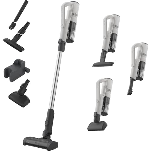 Electrolux 500 Aspirateur Balai sans Fil 2-en-1, Jusqu’à 50 Min d’Autonomie, Brosse MultiFloor LED Anti-enchevêtrement, Mini-Brosse Poils d’Animaux, Recharge Murale, EP51AH18SW